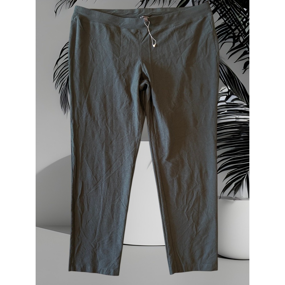 Eileen Fisher Relaxed Tapered Ankle Pants Navy XL Pull On Mid Rise Stretch Knit